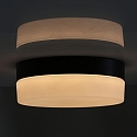 Steinhauer outdoor ceiling luminaire IKARO small, round, cylindrical IP44, black matt dimmable