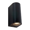Steinhauer Steinhauer Outdoor wall luminaire LOGAN, 2 flames, GU10, round, black