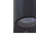 Steinhauer Steinhauer Outdoor wall luminaire LOGAN, 2 flames, GU10, round, black