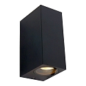 Steinhauer Steinhauer Outdoor wall luminaire LOGAN, 2 flames, GU10, round, black