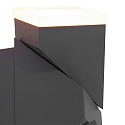 Steinhauer Steinhauer Outdoor wall luminaire JACK, 2 flames, LED, square, black