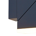 Steinhauer Steinhauer Outdoor wall luminaire JACK, 2 flames, LED, square, black
