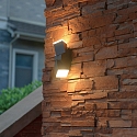 Steinhauer Steinhauer Outdoor wall luminaire JACK, 2 flames, LED, square, black