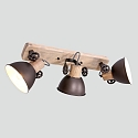 Mexlite Spot GEARWOOD, 3 flames, bronze