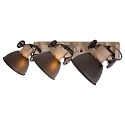 Mexlite Spot GEARWOOD, 3 flames, bronze