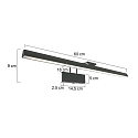 Steinhauer Steinhauer Wall luminaire LITHO LED, 1 flame, 60cm, black