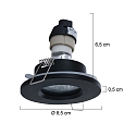 recessed luminaire P�LITE SPOT round, rigid, with open cable GU10 IP44