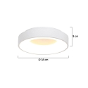 Steinhauer ceiling luminaire RINGLEDE - � 38CM round, medium, direct / indirect IP20, white matt dimmable
