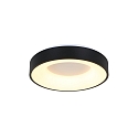 Steinhauer ceiling luminaire RINGLEDE - � 38CM round, medium, direct / indirect IP20, black matt dimmable