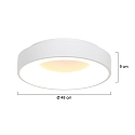 Steinhauer ceiling luminaire RINGLEDE - � 48CM large, round, direct / indirect IP20, white matt dimmable