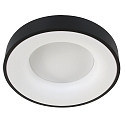 Steinhauer ceiling luminaire RINGLEDE - � 48CM large, round, direct / indirect IP20, black matt dimmable