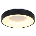 Steinhauer ceiling luminaire RINGLEDE - � 48CM large, round, direct / indirect IP20, black matt dimmable