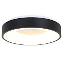 Steinhauer ceiling luminaire RINGLEDE - � 48CM large, round, direct / indirect IP20, black matt dimmable