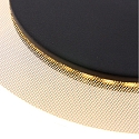 Steinhauer wall and ceiling luminaire LIDO round, adjustable, indirect, perforated IP20, black matt dimmable