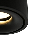 Mexlite ceiling luminaire FEZ 1 flame, round, swivelling, rotatable, set back IP20, black matt dimmable
