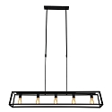 pendant luminaire BUCKLEY 5 flames, adjustable E27 IP20, black matt dimmable