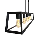 Mexlite pendant luminaire BUCKLEY 5 flames, adjustable E27 IP20, black matt dimmable