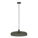 Steinhauer pendant luminaire KRISIP down, 1 flame, flat E27 IP20, grey, mat dimmable