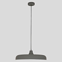 Steinhauer pendant luminaire KRISIP down, 1 flame, flat E27 IP20, grey, mat dimmable