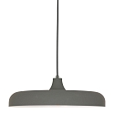 Steinhauer pendant luminaire KRISIP down, 1 flame, flat E27 IP20, grey, mat dimmable