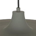 Steinhauer pendant luminaire KRISIP down, 1 flame, flat E27 IP20, grey, mat dimmable