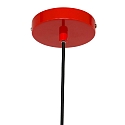 pendant luminaire KRISIP down, 1 flame, flat E27 IP20, red dimmable