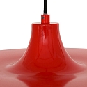 pendant luminaire KRISIP down, 1 flame, flat E27 IP20, red dimmable