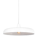 Steinhauer pendant luminaire KRISIP down, 1 flame, flat E27 IP20, white matt dimmable
