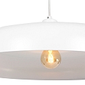 Steinhauer pendant luminaire KRISIP down, 1 flame, flat E27 IP20, white matt dimmable