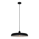 pendant luminaire KRISIP down, 1 flame, flat E27 IP20, black matt dimmable