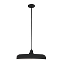 Steinhauer pendant luminaire KRISIP down, 1 flame, flat E27 IP20, black matt dimmable