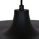 Steinhauer pendant luminaire KRISIP down, 1 flame, flat E27 IP20, black matt dimmable