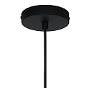 Steinhauer pendant luminaire KRISIP down, 1 flame, flat E27 IP20, black matt dimmable