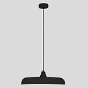 Steinhauer pendant luminaire KRISIP down, 1 flame, flat E27 IP20, black matt dimmable