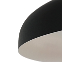 Steinhauer pendant luminaire KRISIP down, 1 flame, flat E27 IP20, black matt dimmable