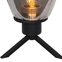 Steinhauer table lamp REFLEXION - � 15CM 1 flame, high, with switch, with plug E27 IP20, black matt 