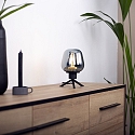 Steinhauer table lamp REFLEXION - � 14CM 1 flame, with switch, with plug E27 IP20, black matt 