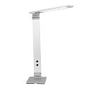 Steinhauer table lamp SERENADE rotatable, CCT Switch, tiltable, with touch dimmer IP20, steel brushed dimmable