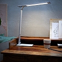 Steinhauer table lamp SERENADE rotatable, CCT Switch, tiltable, with touch dimmer IP20, steel brushed dimmable