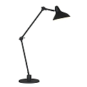 table lamp KASKET with switch, with jointed arm, with plug E27 IP20, black matt 