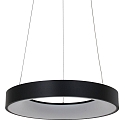 Steinhauer pendant luminaire RINGLEDE - � 48CM large, round, direct / indirect IP20, black matt dimmable