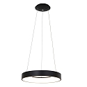 Steinhauer pendant luminaire RINGLEDE - � 48CM large, round, direct / indirect IP20, black matt dimmable
