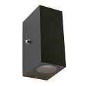 Steinhauer Outdoor wall luminaire, LED, 2 flames, 4W, 2700K, IP44, black