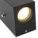 Steinhauer Steinhauer Outdoor wall luminaire, LED, 2 flames, 4W, 2700K, IP44, black