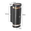 Steinhauer Steinhauer Outdoor wall luminaire, LED, 2 flames, 4W, 2700K, IP54, black
