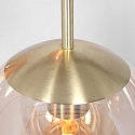 pendant luminaire BOLLIQUE 5 flames E27 IP20, amber, brass, black dimmable