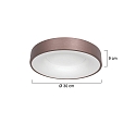 Steinhauer ceiling luminaire RINGLEDE 1 flame IP20, bronze dimmable