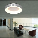 Steinhauer ceiling luminaire RINGLEDE - � 30CM small, round, direct / indirect IP20, silver brushed dimmable