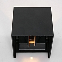 Steinhauer outdoor wall luminaire MURO up / down, cube shape, adjustable IP44, black matt dimmable