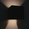 Steinhauer outdoor wall luminaire MURO up / down, cube shape, adjustable IP44, black matt dimmable